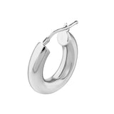 Sterling Silver 13x10MM Oval Hoop Earrings