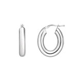 Sterling Silver 13x10MM Oval Hoop Earrings