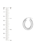 Sterling Silver 20x15MM Oval Hoop Earrings