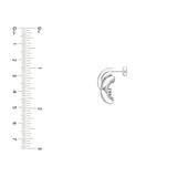 Sterling Silver Double Half Hoop Earrings