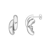 Sterling Silver Double Half Hoop Earrings