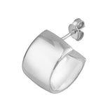 Sterling Silver 10MM Flat Open Round Hoop Earrings