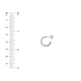 Sterling Silver 10MM Flat Open Round Hoop Earrings