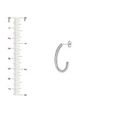 Sterling Silver Open Oval Hoop Earrings
