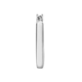 Sterling Silver Boxy Hoop Earrings