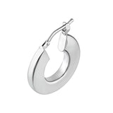 Sterling Silver Boxy Hoop Earrings
