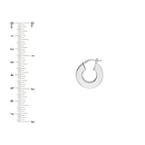 Sterling Silver Boxy Hoop Earrings