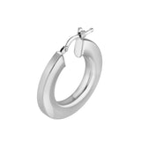 Sterling Silver 15MM Boxy Hoop Earrings