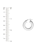 Sterling Silver 15MM Boxy Hoop Earrings