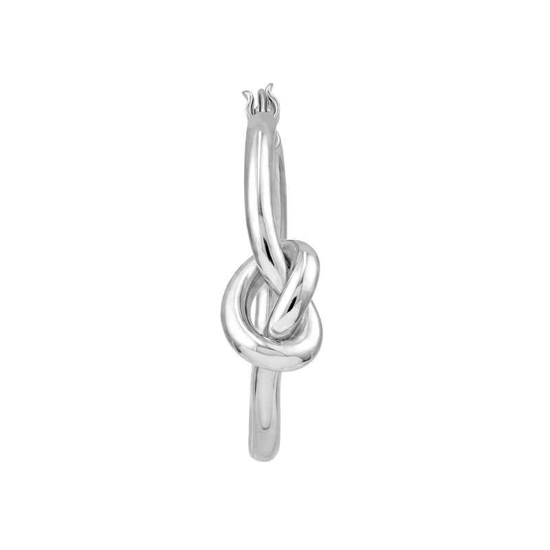 Sterling Silver Love Knot Hoop Earrings