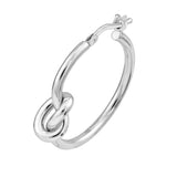 Sterling Silver Love Knot Hoop Earrings