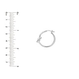 Sterling Silver Love Knot Hoop Earrings