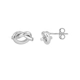 Sterling Silver Love Knot Stud Earrings