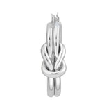 Sterling Silver Double Love Knot Hoop Earrings