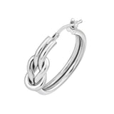 Sterling Silver Double Love Knot Hoop Earrings