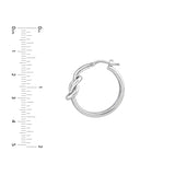 Sterling Silver Double Love Knot Hoop Earrings