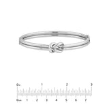 Sterling Silver Double Love Knot Bangle