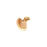 14K Gold Puff Heart Earrings