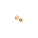 14K Gold Onyx Round Diamond Stud Earrings