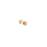 14K Gold Turquoise Heart Diamond Stud Earrings