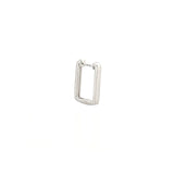 14K Gold In and Out Box Diamond Huggie Earring