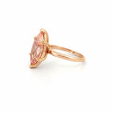 14K Gold 3.00 Carat Lab Grown Marquise Pink Diamond Solitaire Engagement Ring