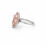 14K Gold 3.00 Carat Lab Grown Marquise Pink Diamond Solitaire Engagement Ring