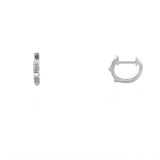 14K Gold Studded Diamond Pave Huggie Earrings