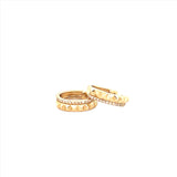 14K Gold Studded Diamond Earrings