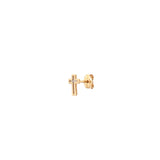 14K Gold Mother of Pearl Cross Earrings