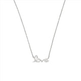 14K Gold Love Cursive Diamond Necklace