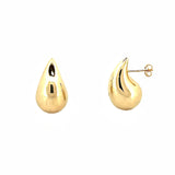 14K Gold Large Tear Drop Earrings