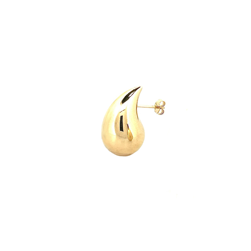 14K Gold Large Tear Drop Earrings