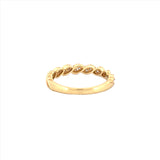 14K Gold Art Deco Twist Diamond Ring