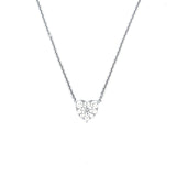 14K Gold Cluster Heart Diamond Pendant Necklace