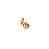14K Gold Hexagonal Baguette Stud Earrings