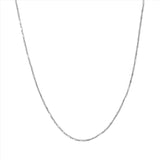 14K Gold Thin Diamond Cut Bar and Ball Necklace