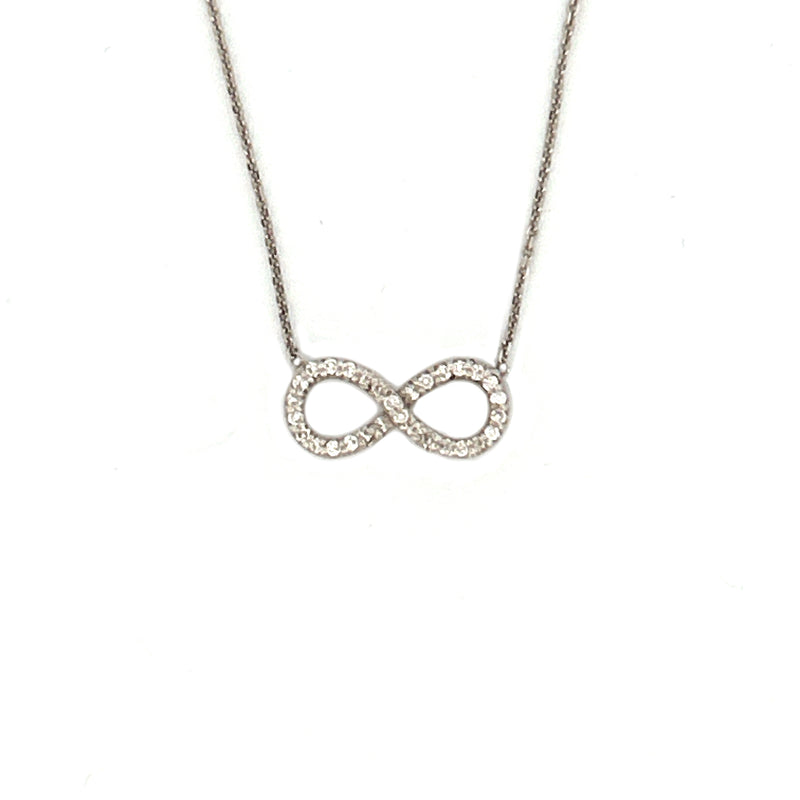 14K Gold Infinity Diamond Pendant