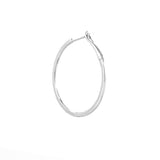 14k Gold Prong Set Diamond Hoop Earrings