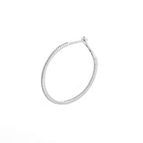 14k Gold Prong Set Diamond Hoop Earrings