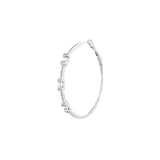 14K Gold Baguette Cut Diamond Hoop Earrings