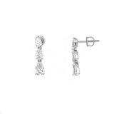 14K Gold Hanging Pear Drop Lab Grown Diamond Earrings