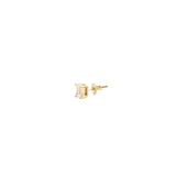 14K Gold 1.50 Carat Lab Grown Emerald Diamond Stud Earrings