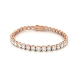 14K Gold 15.00 Carat Lab Grown Tennis Bracelet