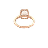 14K Gold 3.00 Carat Lab Grown Cushion Solitaire Cathedral Engagement Ring with Under Halo