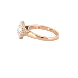 14K Gold 3.00 Carat Lab Grown Round Diamond Solitaire Cathedral Under Halo Engagement Ring