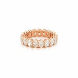 14K Gold Lab Grown 4.00 Carat Oval Diamond Eternity Band