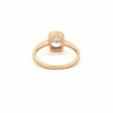 14K Gold Lab Grown 1.50 Carat Radiant Bezel Engagement Ring