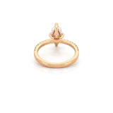 14K Gold 2.00 Carat Lab Grown Marquise Diamond Under Halo Engagement Ring
