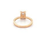 14K Gold 2.00 Carat Lab Grown Radiant Diamond Under Halo Engagement Ring